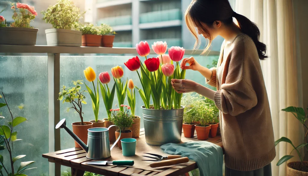 チューリップ育て方鉢植えの基本イメージ